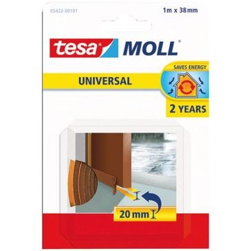 Tesa Bas de porte adhésif mousse pvc 1x38mm brun