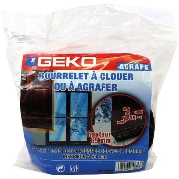 Geko Joint à clouer ou agrafer 65mmx3m marron