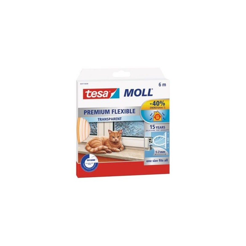 Tesa Joint silicone portes fenêtres 6mx9mmx7mm transparent