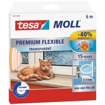 Tesa Joint silicone portes fenêtres 6mx9mmx7mm transparent