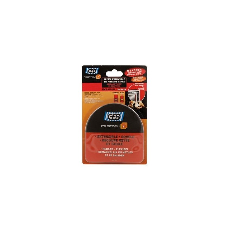 GEB Tresse fibre verre extensible Ø6mmx2.50m