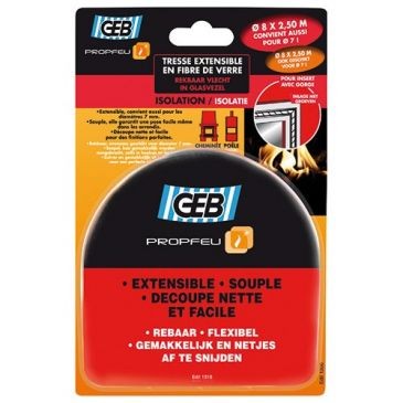 GEB Tresse fibre verre extensible Ø8mmx2.50m
