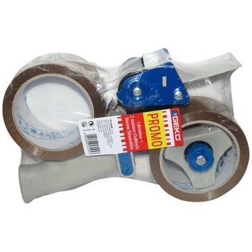 Geko Pack promo dérouleur +2 rouleaux adhésif emballage standard