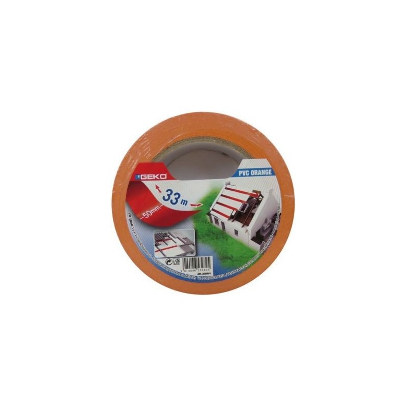 GEKO LYSTRA ADHESIFS Adhésif PVC orange 50mmx33m