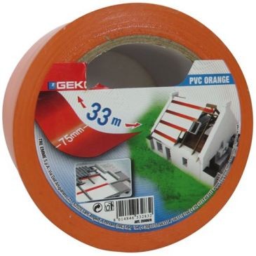 Geko Adhésif PVC orange 75mmx33m