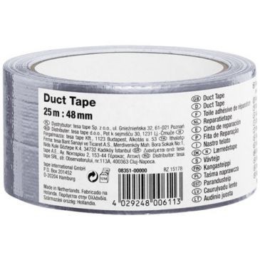Tesa Basic adhésif toile 25mx48mm gris