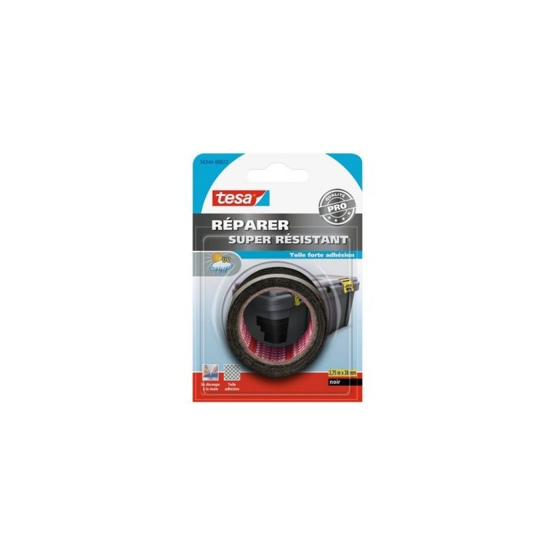 Tesa Réparation toilé super résistant noir 2.75mx38mm