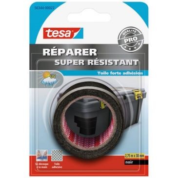 Tesa Réparation toilé super résistant noir 2.75mx38mm