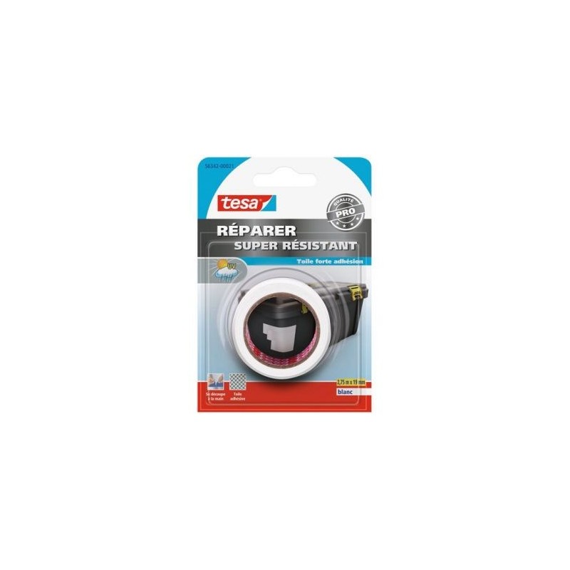 Tesa réparation toilé super résistant blanc 2.75mx19mm