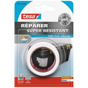 Tesa réparation toilé super résistant blanc 2.75mx19mm