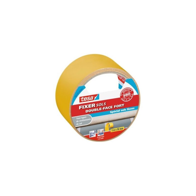 Tesa fixation sols double face fort 5mx50mm