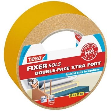 Tesa fixation sol double face moquette extrafort 25mx50mm
