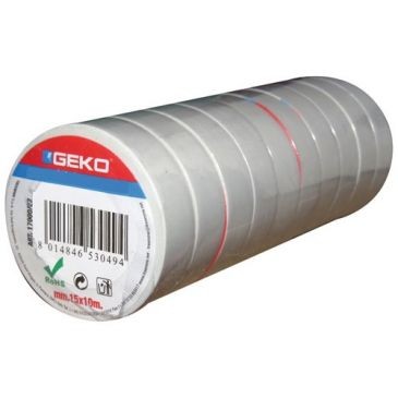 Geko Adhésif isolation 15mmx10m lot de 10 blanc