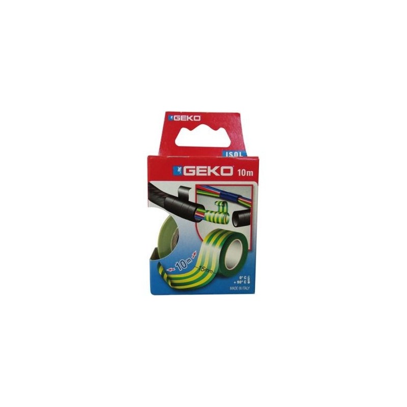 GEKO LYSTRA ADHESIFS Adhésif isolation 15mmx10m vert/jaune