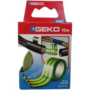 GEKO LYSTRA ADHESIFS Adhésif isolation 15mmx10m vert/jaune