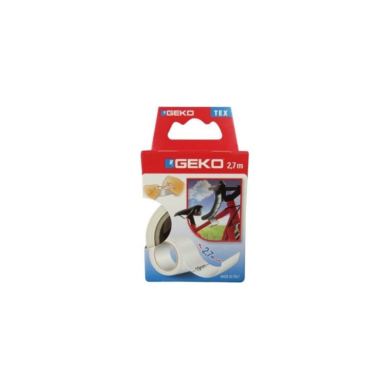 Geko Adhésif tissu plastifié 19mmx2.7m blanc