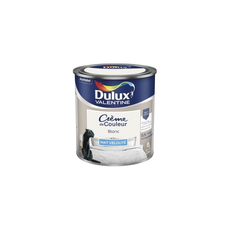 Dulux Valentine Valentine crème de couleur mat 0.5l blanc