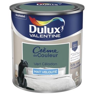 Dulux Valentine Valentine crème de couleur mat 0.5l vert céladon