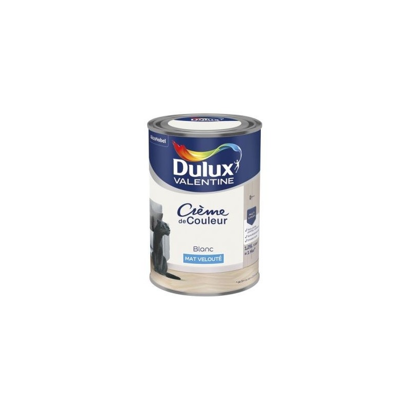 Dulux Valentine Valentine crème de couleur mat 1.25l blanc