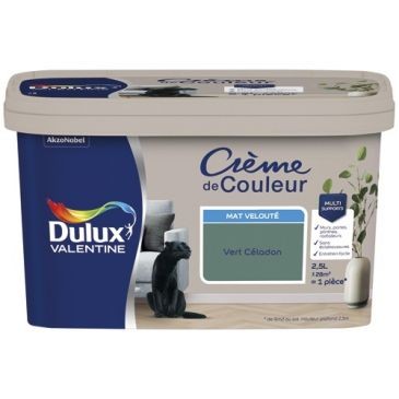 Dulux Valentine Valentine crème de couleur mat 2.5l vert céladon