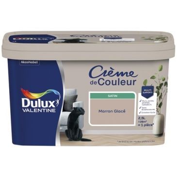 Dulux Valentine Valentine crème de couleur satin 2.5l marron glacé