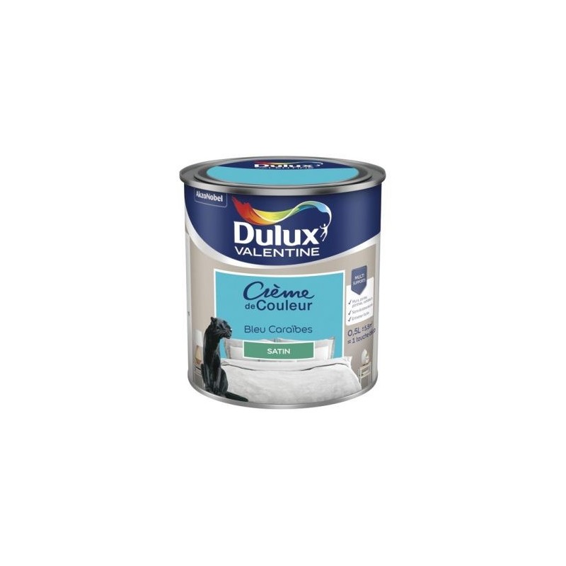 Dulux Valentine Valentine crème de couleur satin 0.5l bleu caraibes