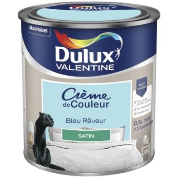 Dulux Valentine Valentine crème de couleur satin 0.5l bleu rêveur