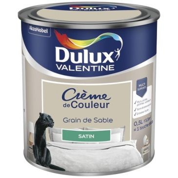 Dulux Valentine Valentine crème de couleur satin 0.5l grain de sable