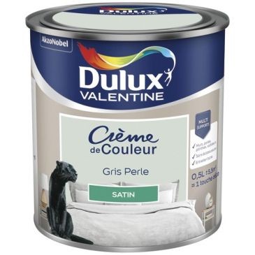 Dulux Valentine Valentine crème de couleur satin 0.5l gris perle