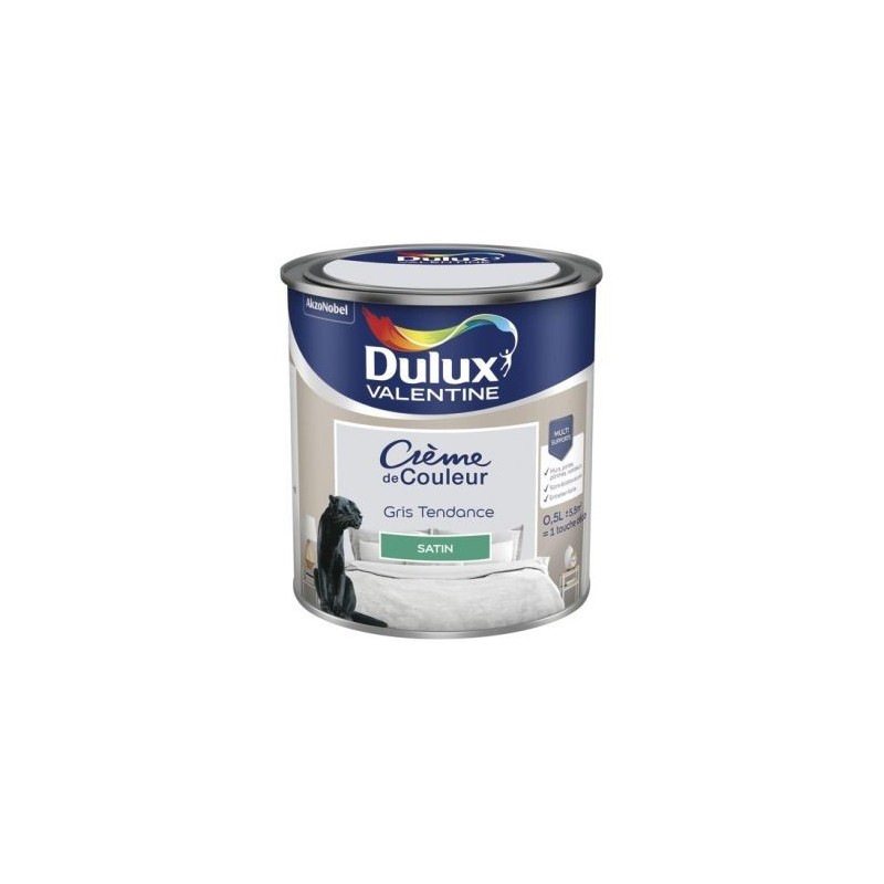Dulux Valentine Valentine crème de couleur satin 0.5l gris tendance