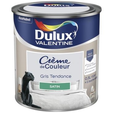 Dulux Valentine Valentine crème de couleur satin 0.5l gris tendance