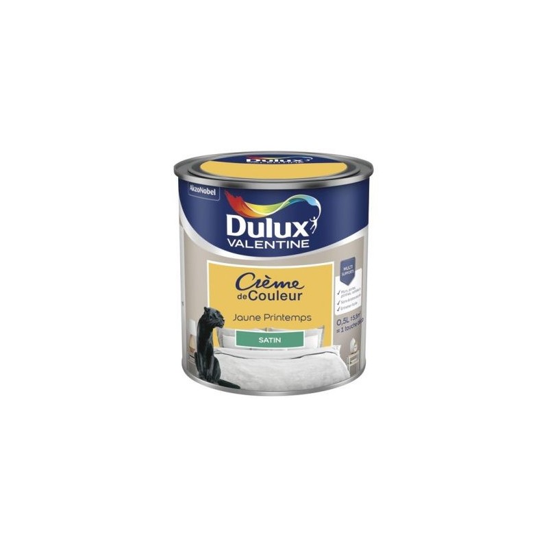 Dulux Valentine Valentine crème de couleur satin 0.5l jaune printemps