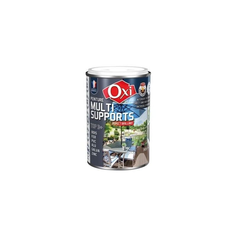 OXI Peinture TOP 3 bois fer pvc brillant 250ml blanc ral9010