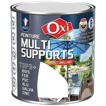 OXI Peinture TOP 3 bois fer pvc brillant  500ml brun ral8017