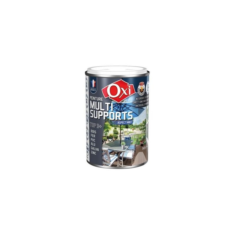 OXI Peinture TOP 3 bois fer pvc mat 250ml blanc ral9010