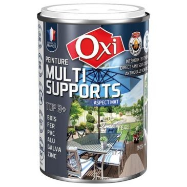 OXI Peinture TOP 3 bois fer pvc mat 250ml blanc ral9010