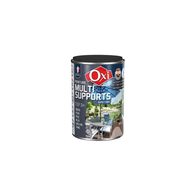 OXI Peinture TOP 3 bois fer pvc mat 250ml noir ral9005
