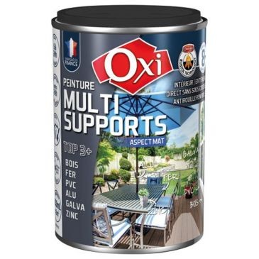 OXI Peinture TOP 3 bois fer pvc mat 250ml noir ral9005