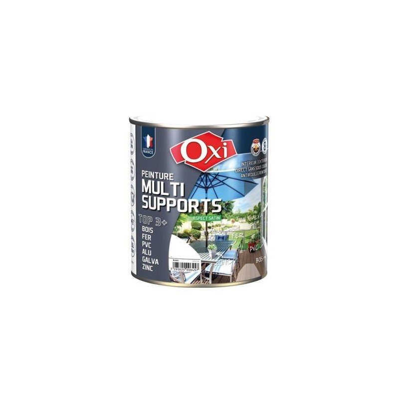 OXI Peinture TOP 3 bois fer pvc satin 2.5L blanc