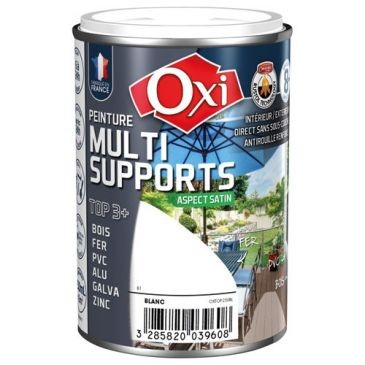 OXI Peinture TOP 3 bois fer pvc satin 250ml blanc