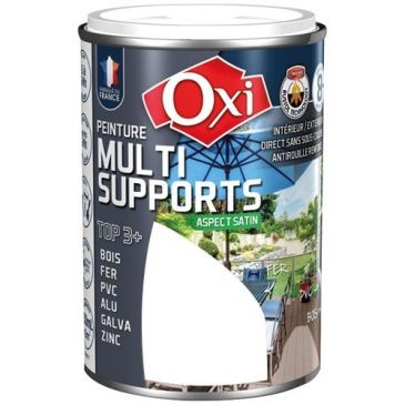 OXI Peinture TOP 3 bois fer pvc satin 250ml bordeau