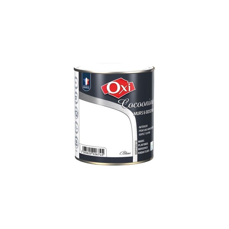 OXI Murs bois satin blanc 0.5l