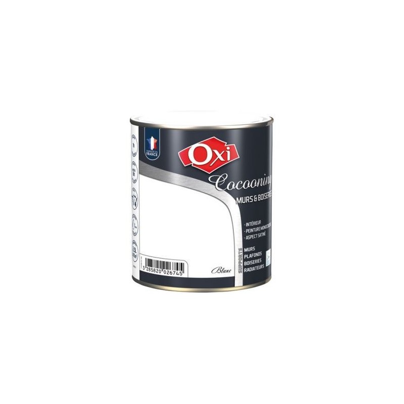 OXI Murs bois satin blanc 2.5l