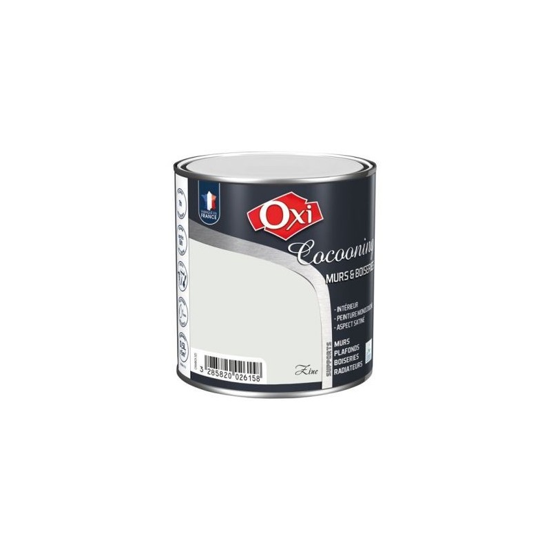 OXI Murs bois satin zinc 0.5l