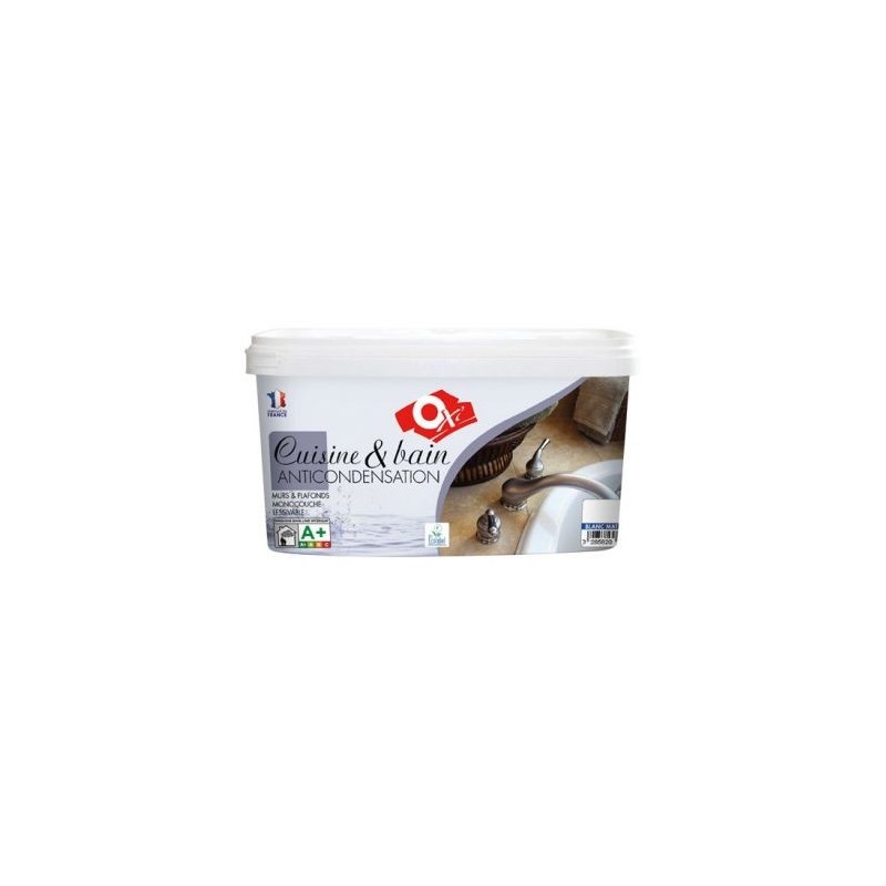 OXI Peinture mur/plafond cuisine et bain blanc mat 2.5l