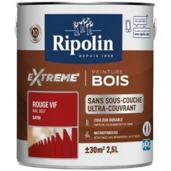 Ripolin Rip protection extrême bois satin 2.5l rouge vif - Image 3