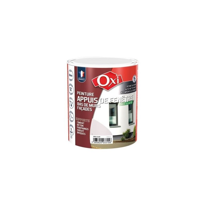 OXI Peinture appuis fenêtre 1l gris clair