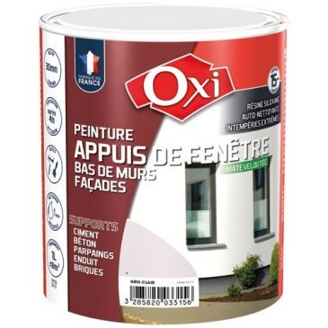OXI Peinture appuis fenêtre 1l gris clair