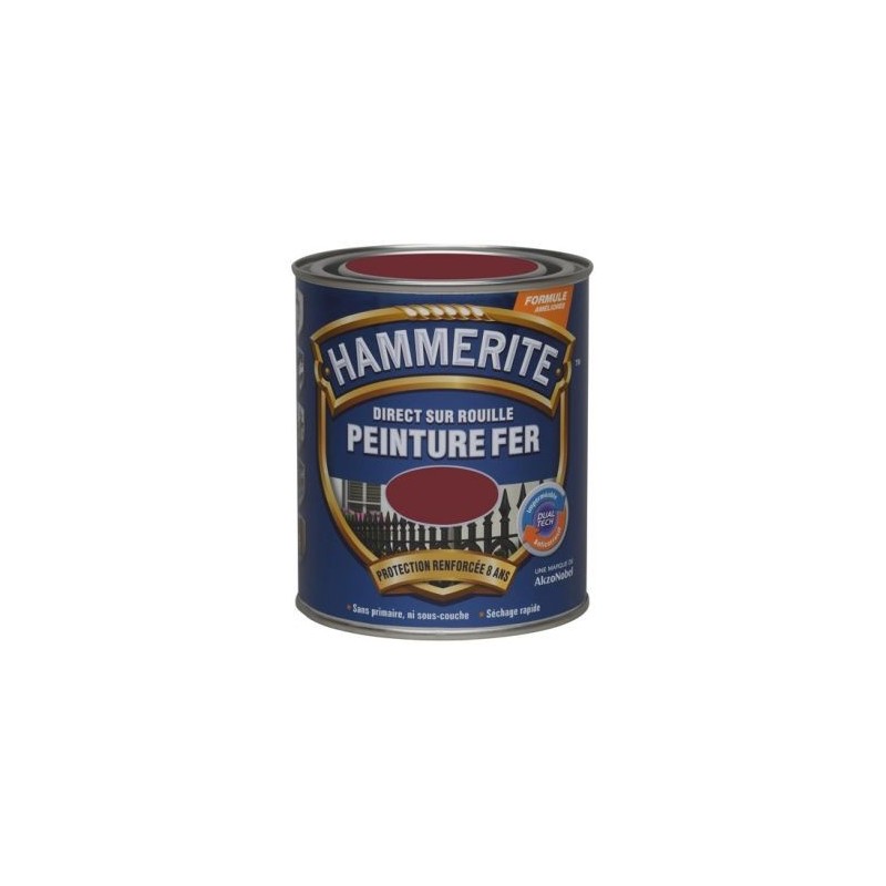 HAMMERITE Hammerite fer brilant laque 0.75l rouge basque
