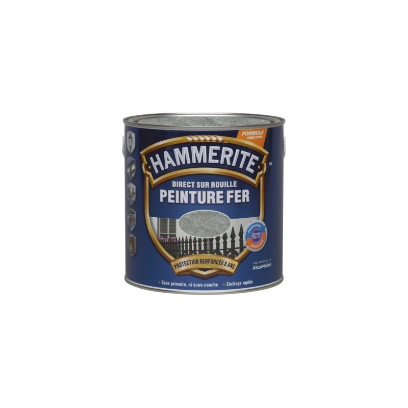 Julien Hammerite fer martelé 0.25l gris argent 070703